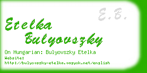 etelka bulyovszky business card